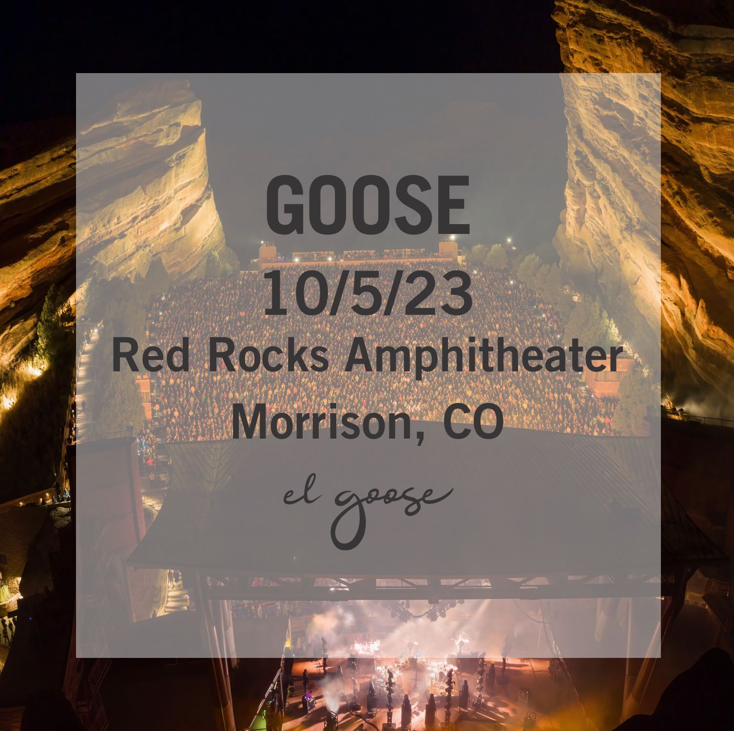 20231005 Red Rocks Park and Amphitheater Morrison, CO, USA Goose El