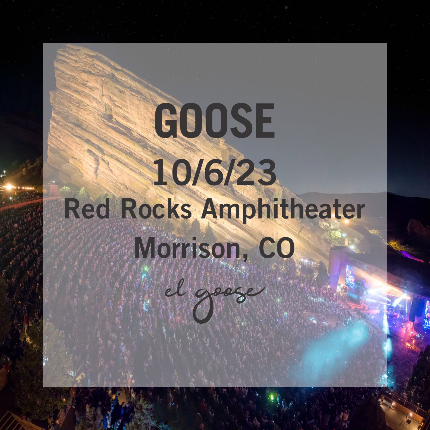 20231006 Red Rocks Park and Amphitheater Morrison, CO, USA Goose El