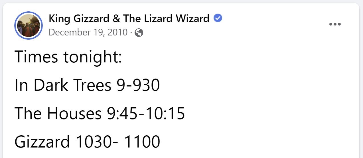 King Gizzard & the Lizard Wizard - 2010-12-20